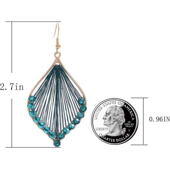 ✨3 for$30✨ NWT Bohemian Woven Earrings ✨Hand Crafted ✨Artisan✨ - Picture 4 of 4